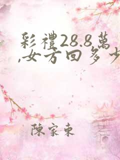 彩礼28.8万,女方回多少
