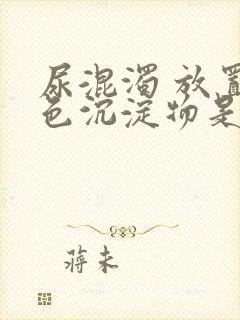 尿混浊 放置白色沉淀物是什么原因