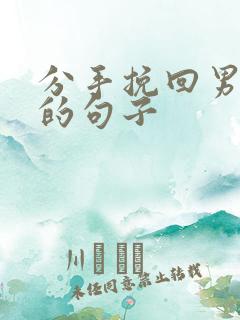 分手挽回男朋友的句子