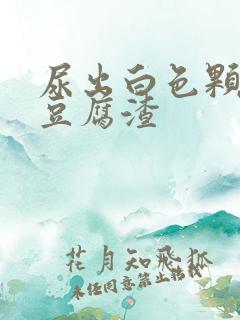 尿出白色颗粒像豆腐渣