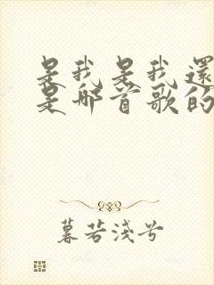 是我是我还是我是哪首歌的歌词