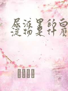 尿液里的白色沉淀物是什么