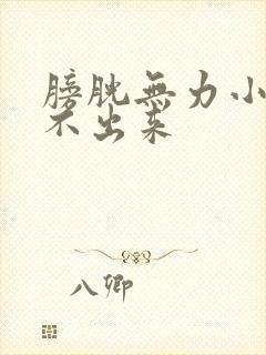 膀胱无力小便尿不出来