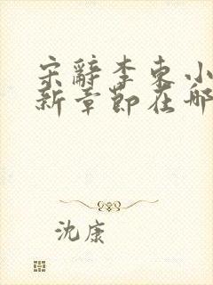 宋辞李东小说最新章节在哪里可以看