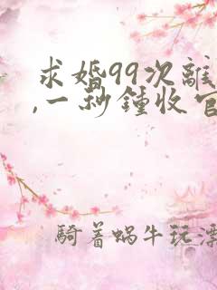 求婚99次离婚,一秒钟收官,有意义吗