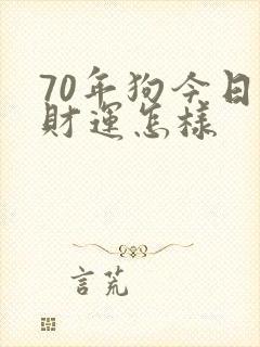 70年狗今日偏财运怎样