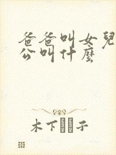 爸爸叫女儿的老公叫什么