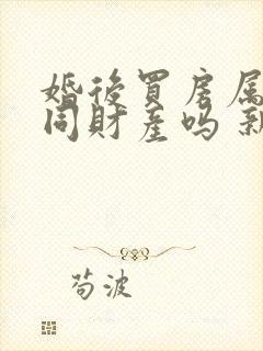 婚后买房属于共同财产吗 新婚姻法