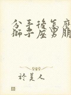 分手后怎么挽回狮子座男朋友