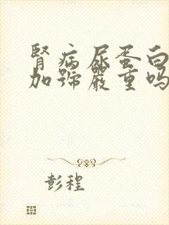 肾病尿蛋白4个加号严重吗