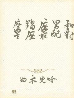 摩羯座男和什么星座最配对