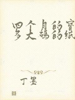 四个月的宝宝用多大码的纸尿裤