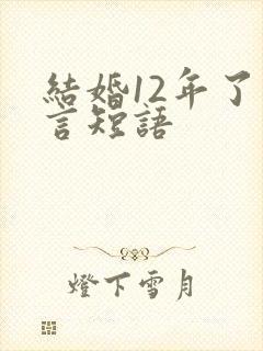 结婚12年了感言短语
