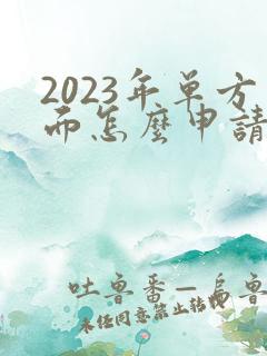 2023年单方面怎么申请离婚