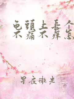 龟头上长个红点不痛不痒怎么回事