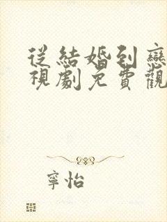 从结婚到恋爱电视剧免费观看