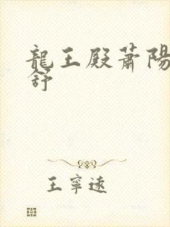 龙王殿萧阳叶云舒