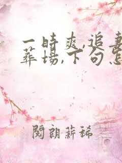 一时爽,追妻火葬场,下句怎么接