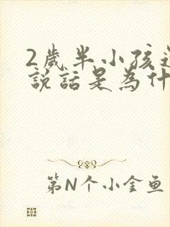 2岁半小孩还不说话是为什么