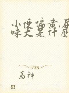 小便偏黄,尿骚味大是什么原因