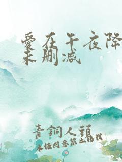 爱在午夜降临前未删减