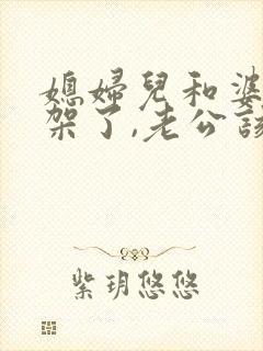 媳妇儿和婆婆吵架了,老公该怎么办