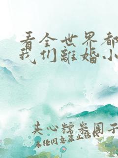 看全世界都盼着我们离婚小说