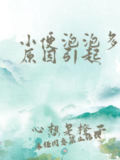 小便泡泡多什么原因引起