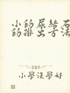 小的尿结石最快的排出方法