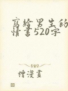 写给男生的表白情书520字