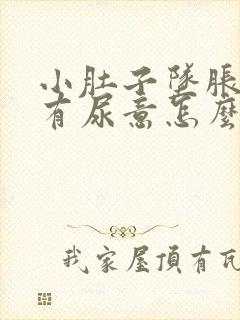 小肚子坠胀感总有尿意怎么回事