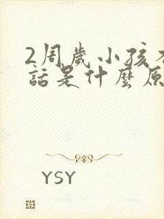 2周岁小孩不说话是什么原因