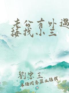 老公有外遇了直接找小三