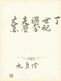 丈夫过世了遗产怎么分配