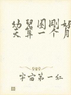 幼儿园刚好10天算一个月吗