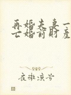 再婚夫妻一方死亡婚前财产如何分配