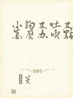 小狗又吐又拉稀怎么办吃点什么药