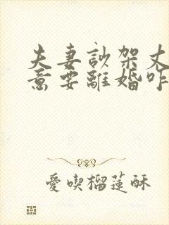 夫妻吵架丈夫执意要离婚咋样补救