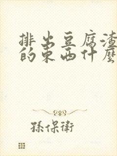 排出豆腐渣一样的东西什么原因