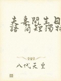 夫妻间生日祝福语 简短独特