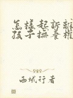 怎样起诉离婚的孩子抚养权