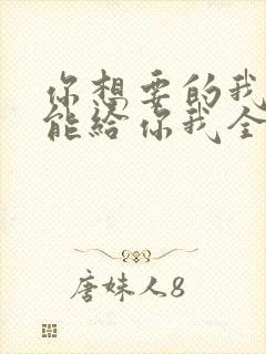 你想要的我却不能给你我全部歌词