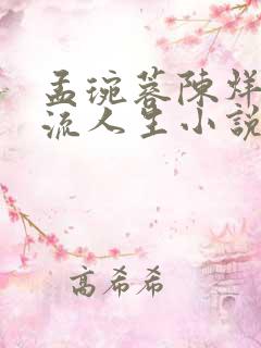 孟琬蓉陈烊的风流人生小说全文免费阅读