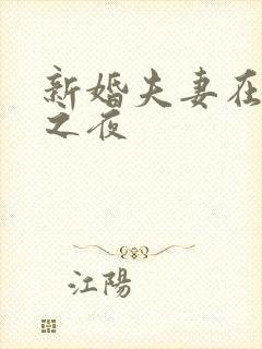 新婚夫妻在新婚之夜