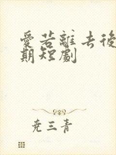 爱若离去后会无期短剧