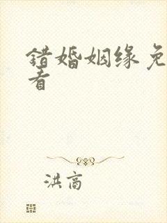 错婚姻缘免费观看