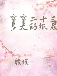 宝宝二十三斤穿多大的纸尿裤