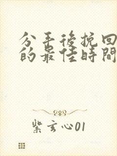 分手后挽回情人的最佳时间