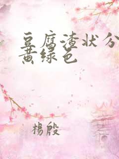 豆腐渣状分泌物黄绿色