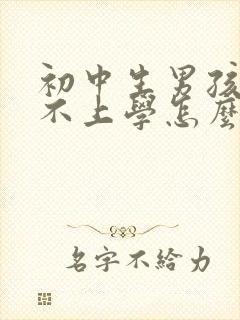 初中生男孩叛逆不上学怎么办